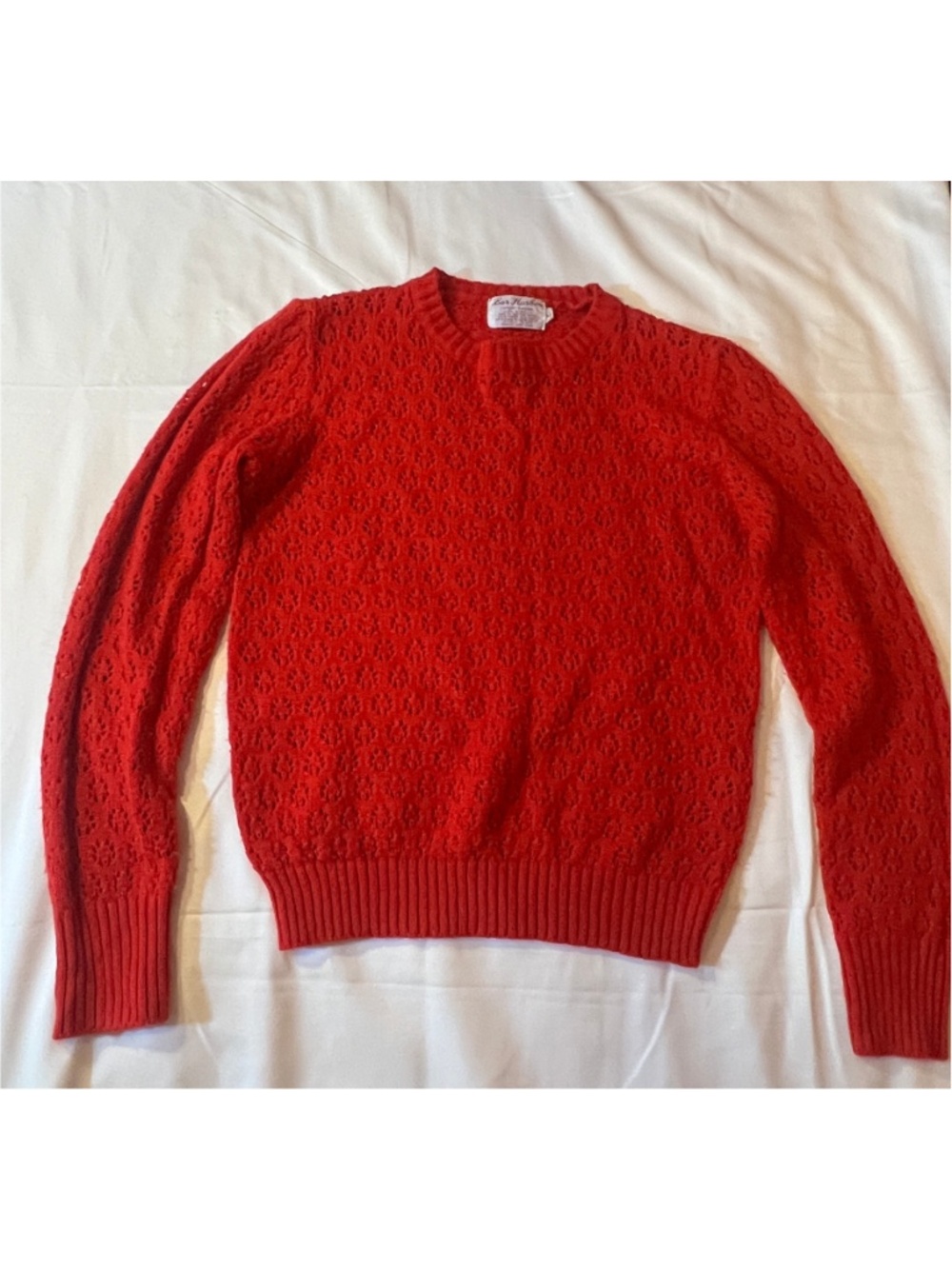 Bar Harbor Red Acrylic Knit Sweater Size L